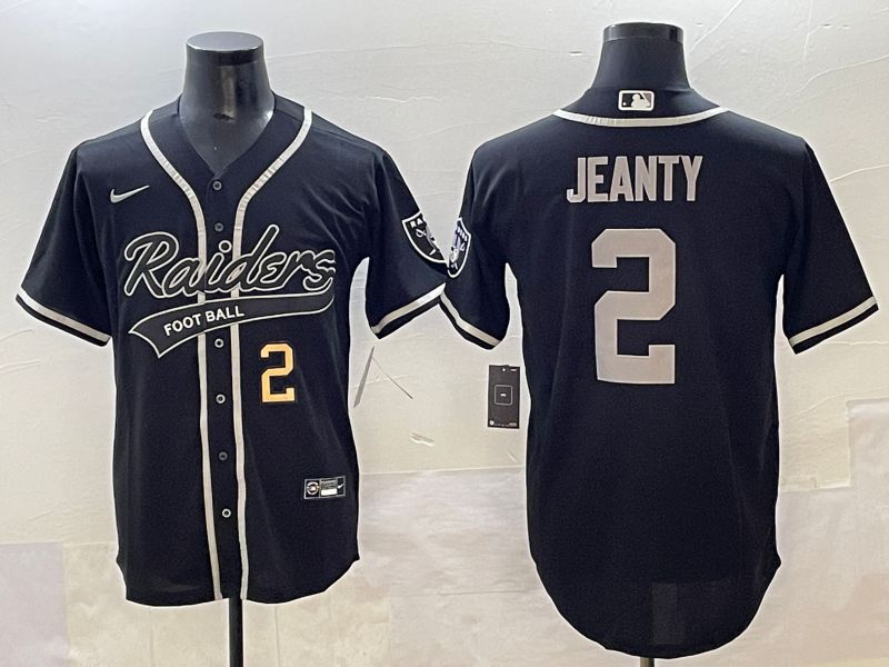 Men 2025 Oakland Raiders 2 Jeanty Black Joint Name Nike Limited NFL Jersey style 23